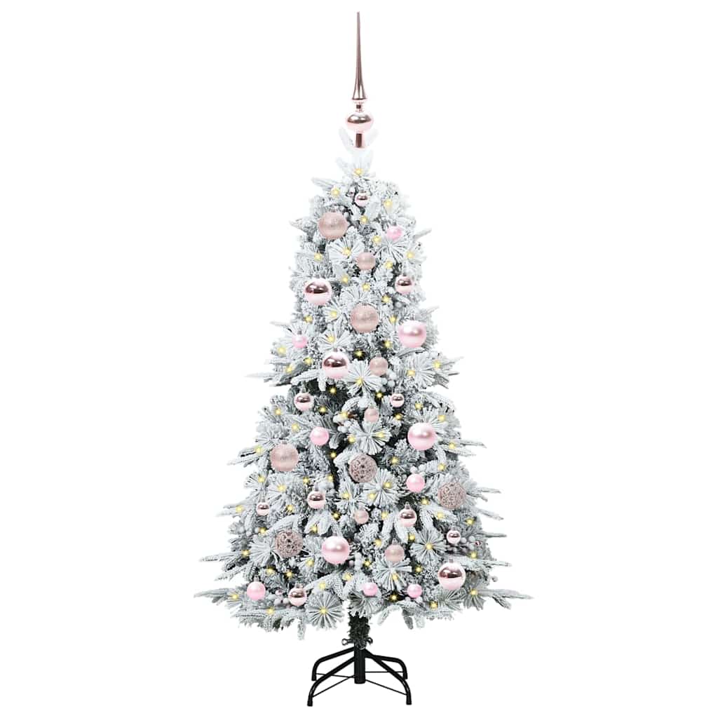 vidaXL Artificial Hinged Christmas Tree White 120 cm PE and PVC - 51366