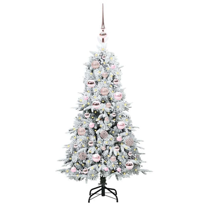 vidaXL Artificial Hinged Christmas Tree White 120 cm PE and PVC - 51366