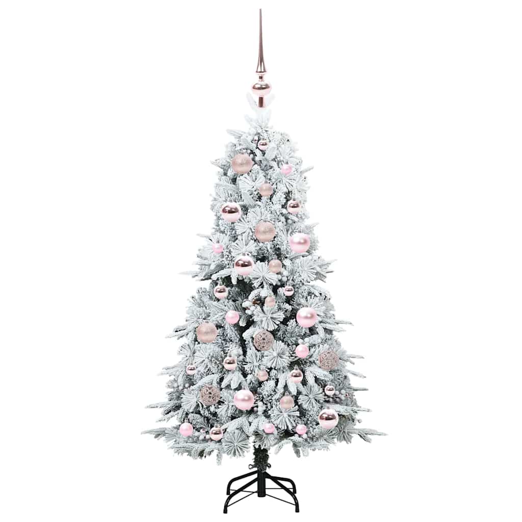 vidaXL Artificial Hinged Christmas Tree White 120 cm PE and PVC - 51366