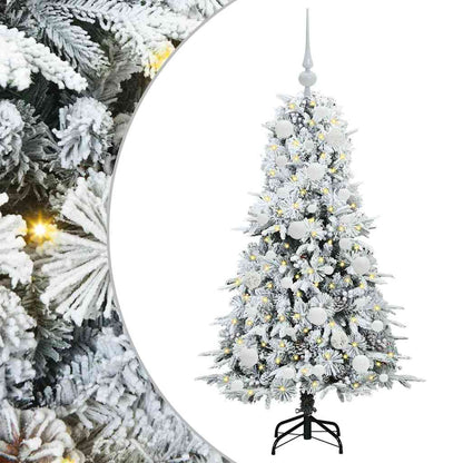 vidaXL Artificial Hinged Christmas Tree White 120 cm PE and PVC - 51375