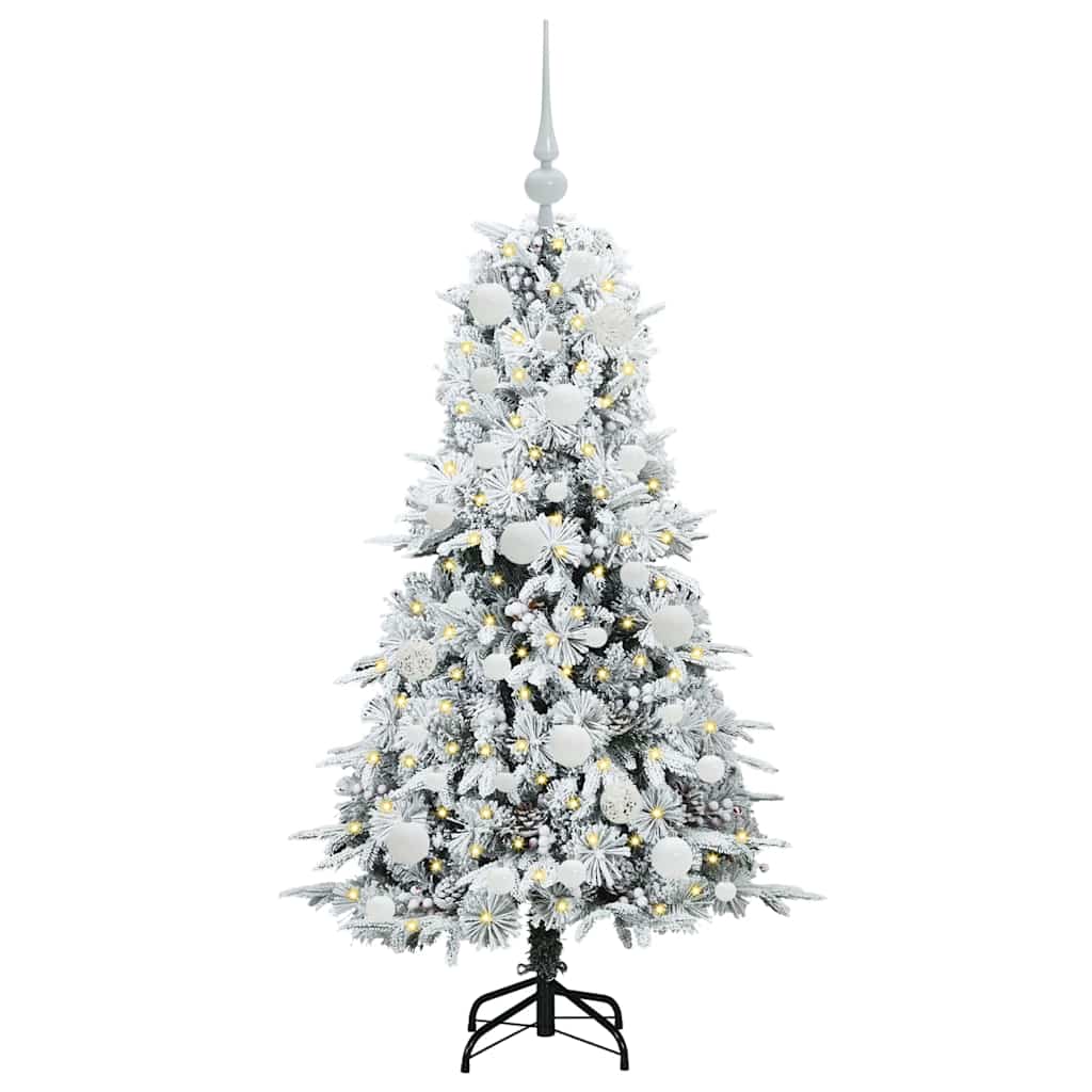 vidaXL Artificial Hinged Christmas Tree White 120 cm PE and PVC - 51375