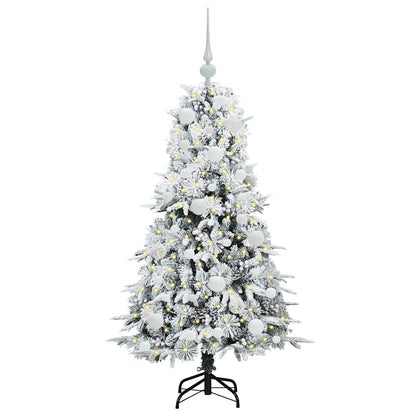 vidaXL Artificial Hinged Christmas Tree White 120 cm PE and PVC - 51375