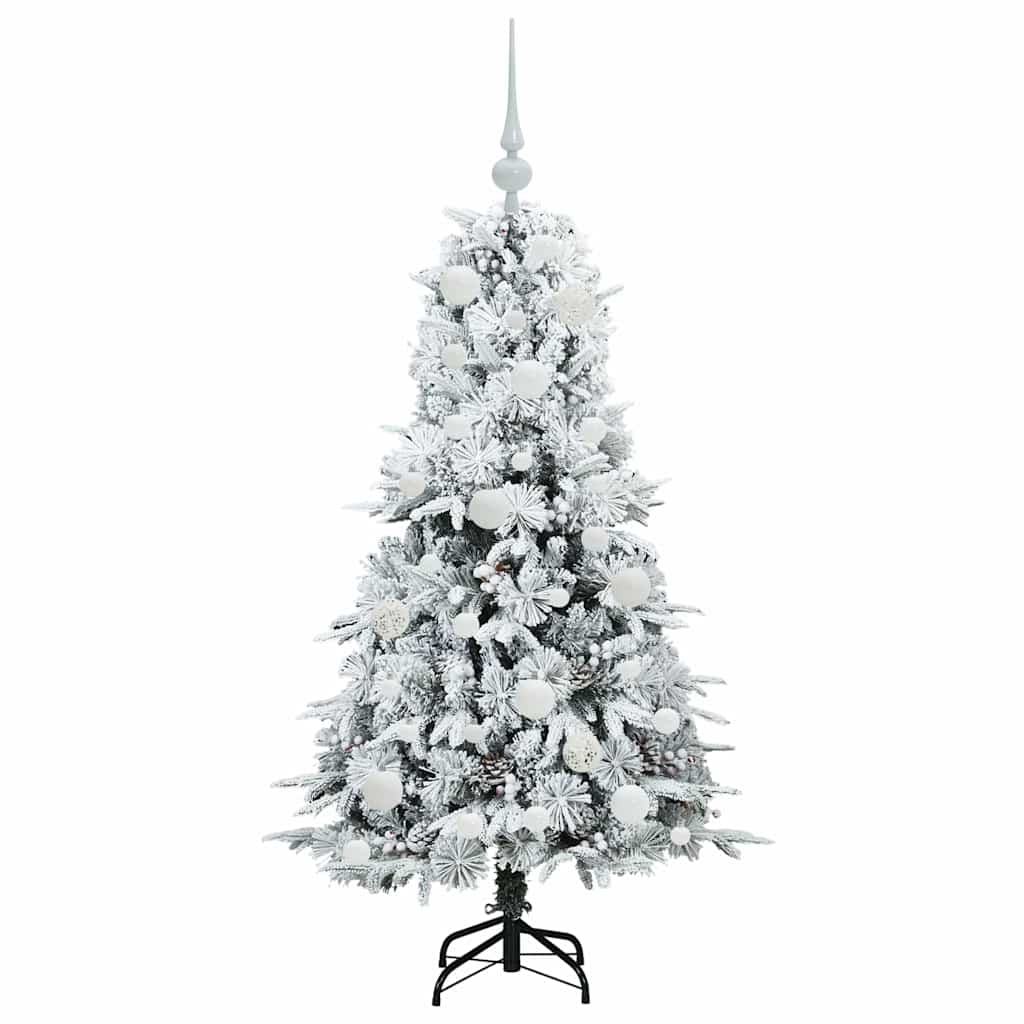 vidaXL Artificial Hinged Christmas Tree White 120 cm PE and PVC - 51375