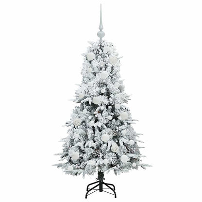 vidaXL Artificial Hinged Christmas Tree White 120 cm PE and PVC - 51375
