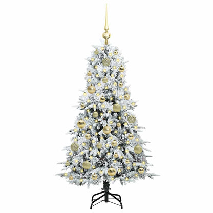 vidaXL Artificial Hinged Christmas Tree White 120 cm PE and PVC - 51382