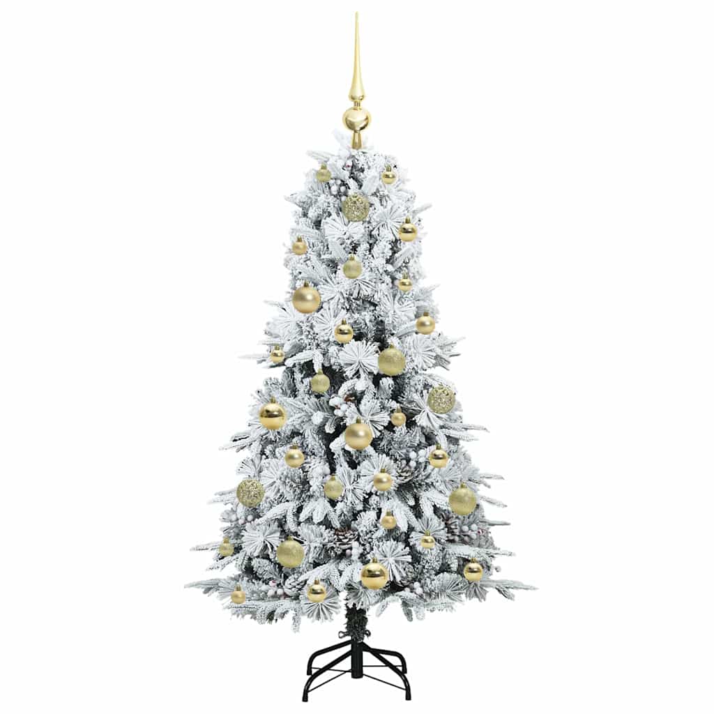 vidaXL Artificial Hinged Christmas Tree White 120 cm PE and PVC - 51382