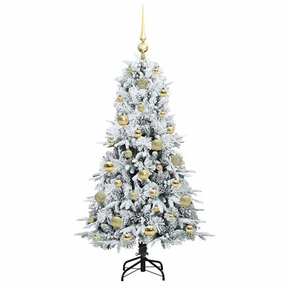 vidaXL Artificial Hinged Christmas Tree White 120 cm PE and PVC - 51382