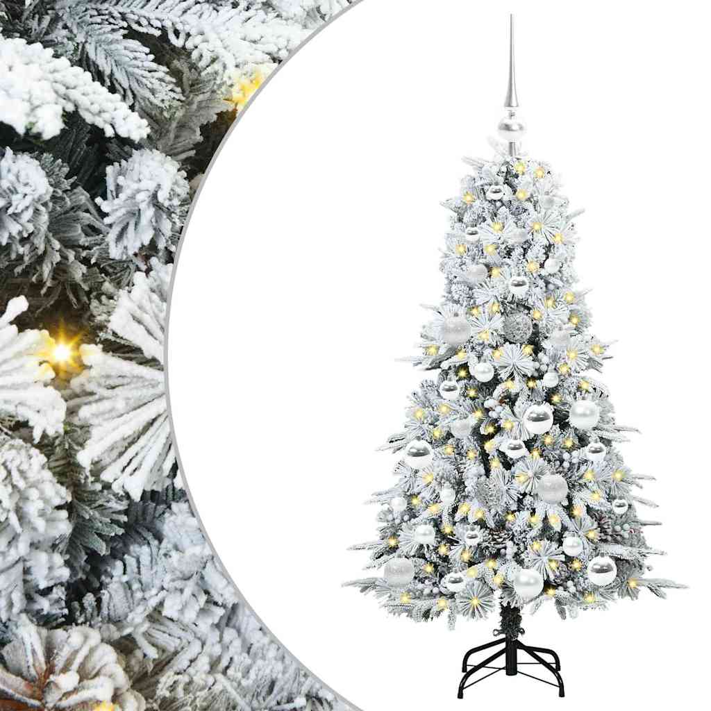 vidaXL Artificial Hinged Christmas Tree White 120 cm PE and PVC - 51383