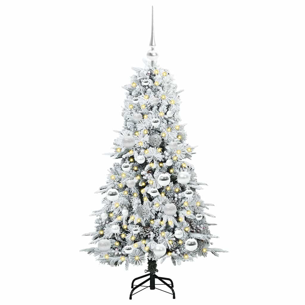 vidaXL Artificial Hinged Christmas Tree White 120 cm PE and PVC - 51383