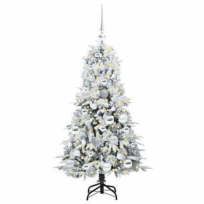 vidaXL Artificial Hinged Christmas Tree White 120 cm PE and PVC - 51383