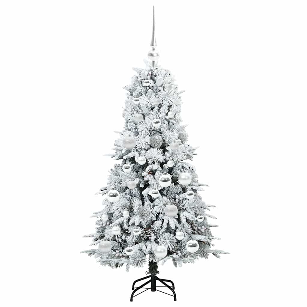 vidaXL Artificial Hinged Christmas Tree White 120 cm PE and PVC - 51383