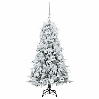 vidaXL Artificial Hinged Christmas Tree White 120 cm PE and PVC - 51383