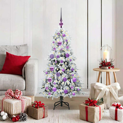 vidaXL Artificial Hinged Christmas Tree White 120 cm PE and PVC - 51384