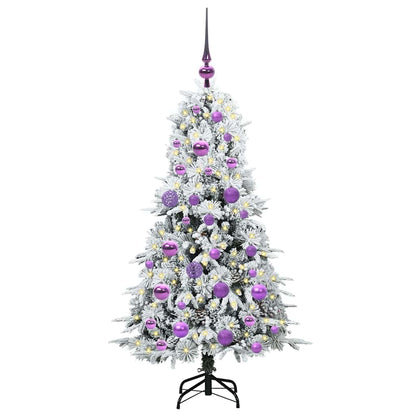vidaXL Artificial Hinged Christmas Tree White 120 cm PE and PVC - 51384