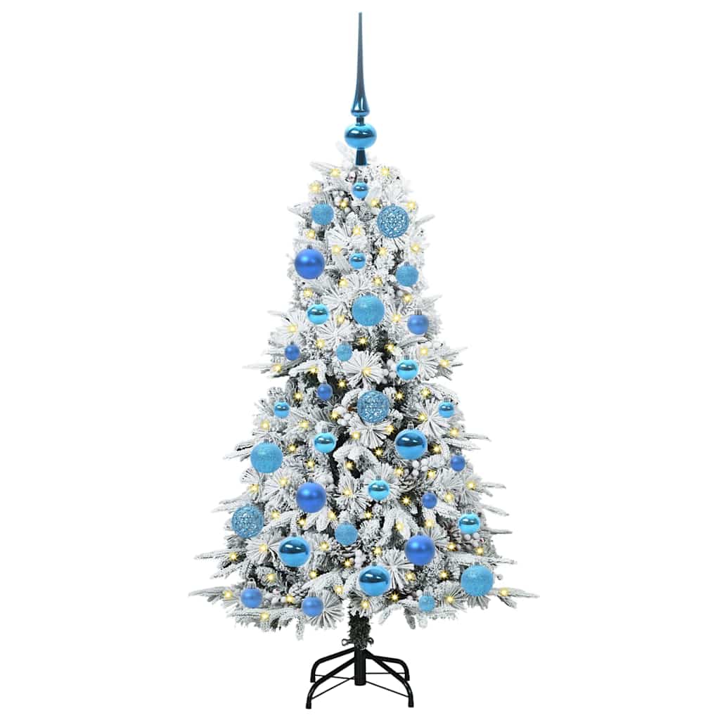 vidaXL Artificial Hinged Christmas Tree White 120 cm PE and PVC - 51386