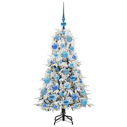 vidaXL Artificial Hinged Christmas Tree White 120 cm PE and PVC - 51386