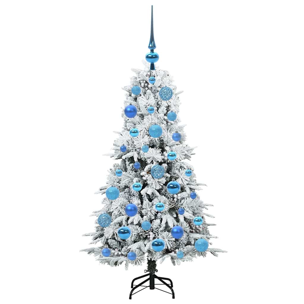 vidaXL Artificial Hinged Christmas Tree White 120 cm PE and PVC - 51386