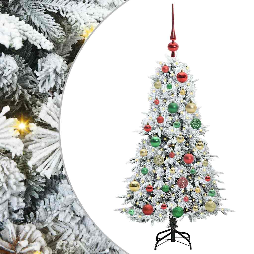 vidaXL Artificial Hinged Christmas Tree White 120 cm PE and PVC - 51387