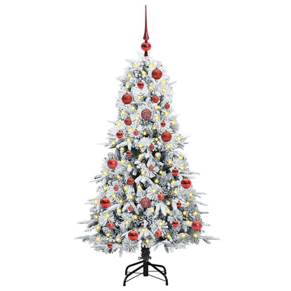vidaXL Artificial Hinged Christmas Tree White 150 cm PE and PVC - 51400