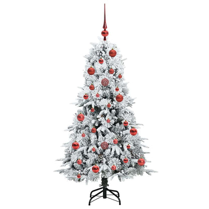 vidaXL Artificial Hinged Christmas Tree White 150 cm PE and PVC - 51400