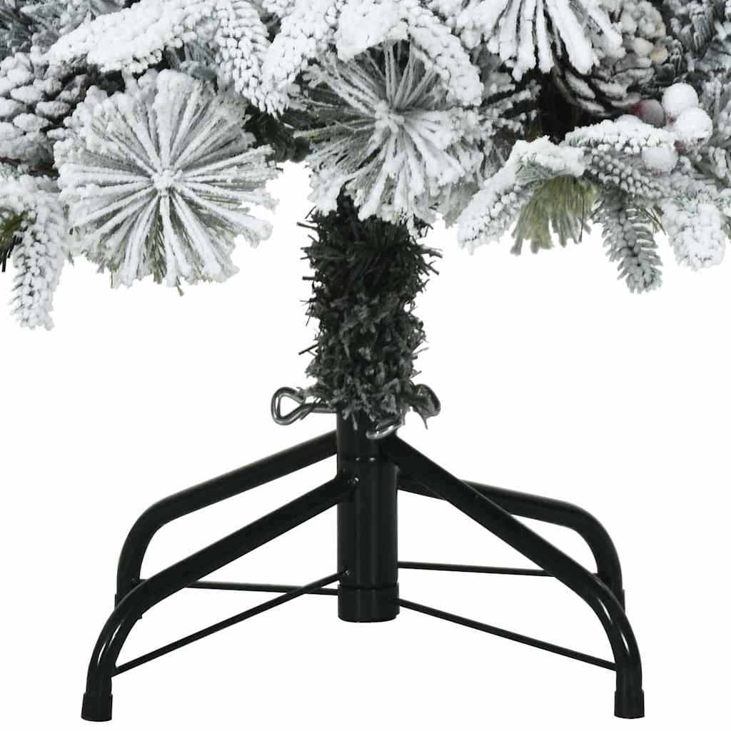 vidaXL Artificial Hinged Christmas Tree White 150 cm PE and PVC - 51411