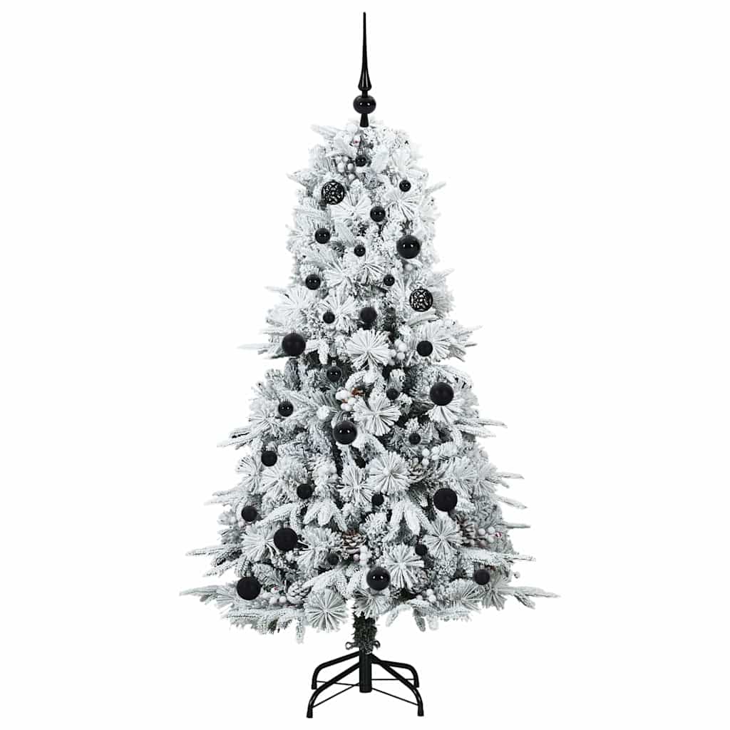 vidaXL Artificial Hinged Christmas Tree White 150 cm PE and PVC - 51411