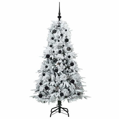 vidaXL Artificial Hinged Christmas Tree White 150 cm PE and PVC - 51411