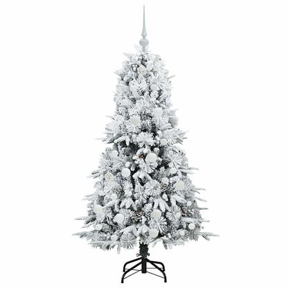 vidaXL Artificial Hinged Christmas Tree White 150 cm PE and PVC - 51433