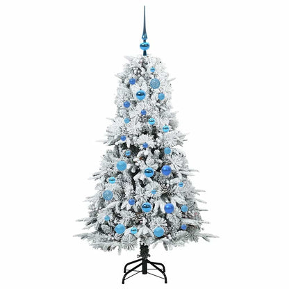 vidaXL Artificial Hinged Christmas Tree White 150 cm PE and PVC - 51438