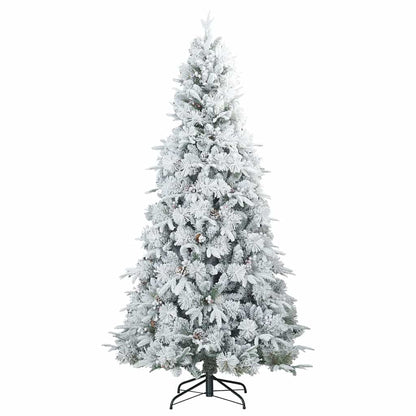 vidaXL Artificial Hinged Christmas Tree White 180 cm PE and PVC - 51442