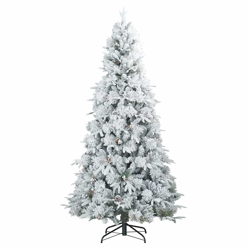 vidaXL Artificial Hinged Christmas Tree White 180 cm PE and PVC - 51455