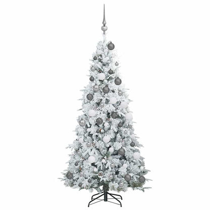 vidaXL Artificial Hinged Christmas Tree White 180 cm PE and PVC - 51459