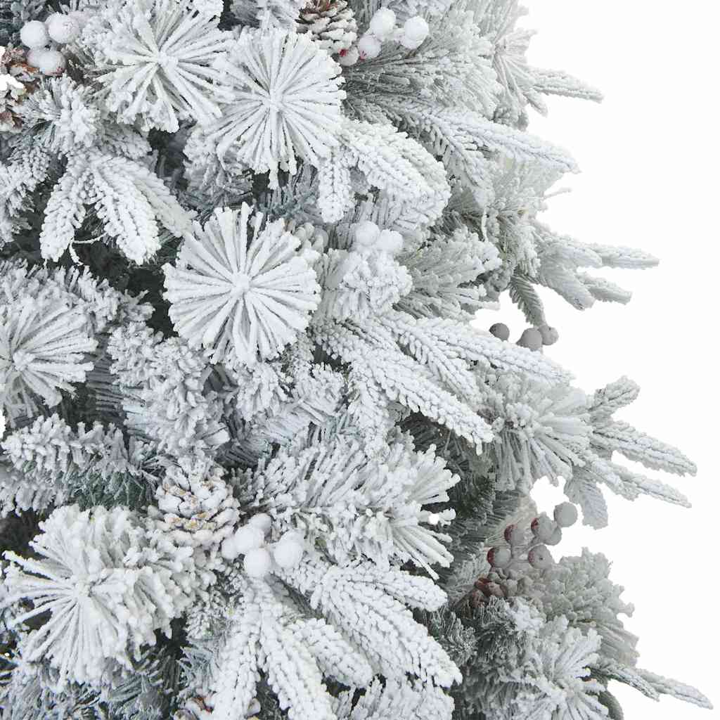 vidaXL Artificial Hinged Christmas Tree White 180 cm PE and PVC - 51464