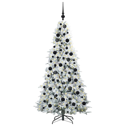 vidaXL Artificial Hinged Christmas Tree White 180 cm PE and PVC - 51464
