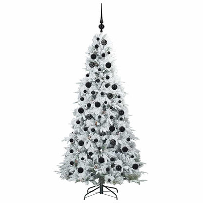 vidaXL Artificial Hinged Christmas Tree White 180 cm PE and PVC - 51464