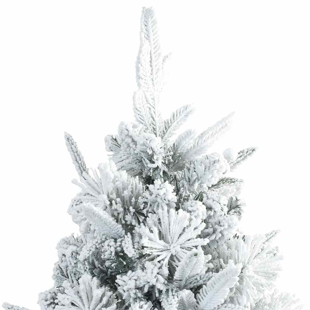 vidaXL Artificial Hinged Christmas Tree White 180 cm PE and PVC - 51467
