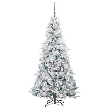 vidaXL Artificial Hinged Christmas Tree White 180 cm PE and PVC - 51467
