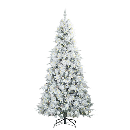 vidaXL Artificial Hinged Christmas Tree White 180 cm PE and PVC - 51474
