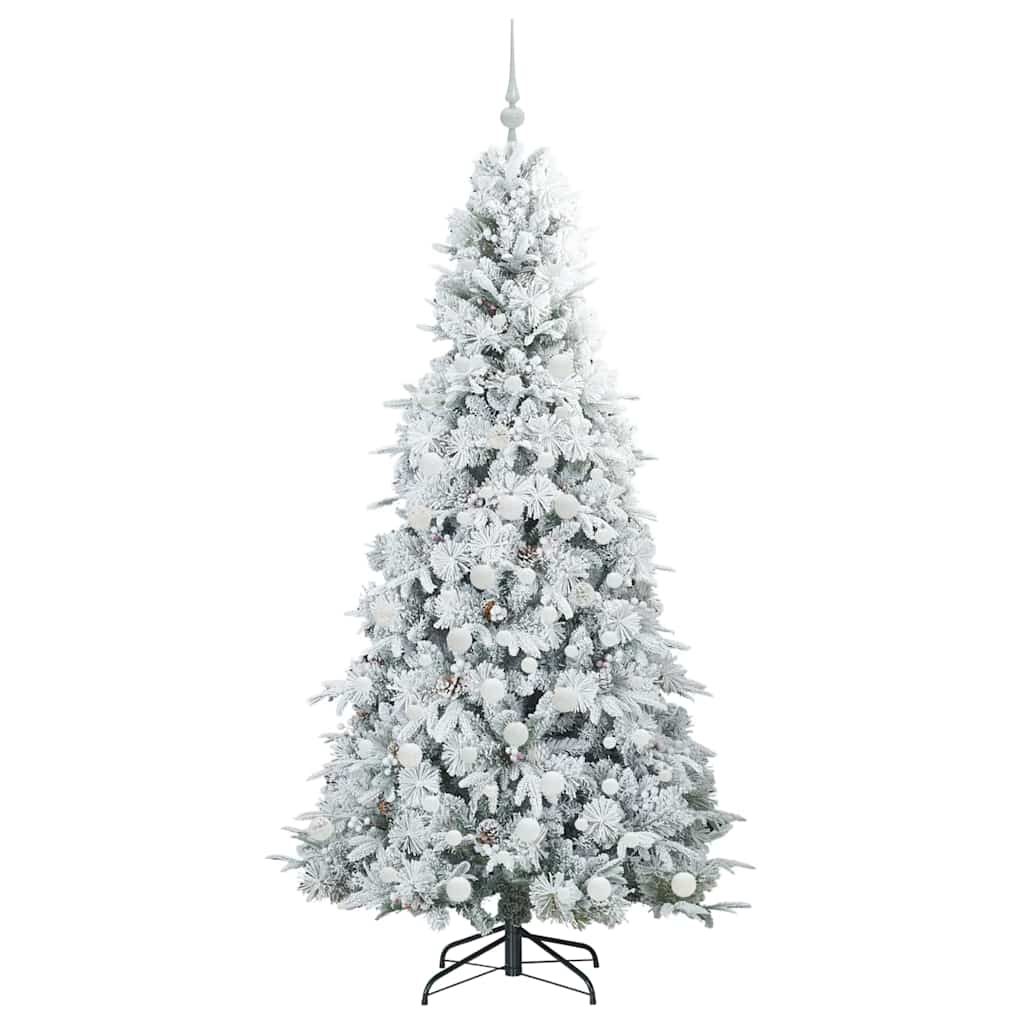 vidaXL Artificial Hinged Christmas Tree White 180 cm PE and PVC - 51474