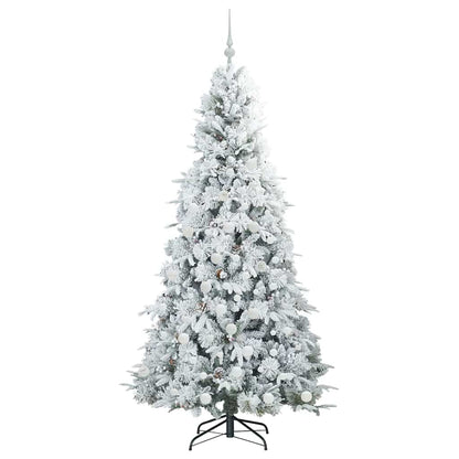 vidaXL Artificial Hinged Christmas Tree White 180 cm PE and PVC - 51474