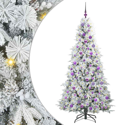 vidaXL Artificial Hinged Christmas Tree White 180 cm PE and PVC - 51478