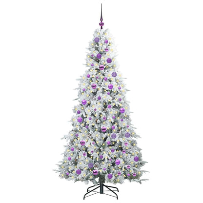 vidaXL Artificial Hinged Christmas Tree White 180 cm PE and PVC - 51478