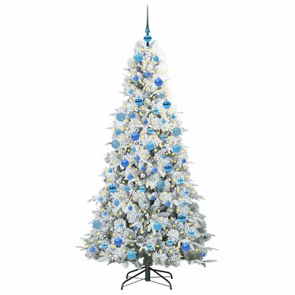 vidaXL Artificial Hinged Christmas Tree White 180 cm PE and PVC - 51491