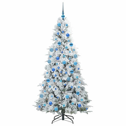 vidaXL Artificial Hinged Christmas Tree White 180 cm PE and PVC - 51491