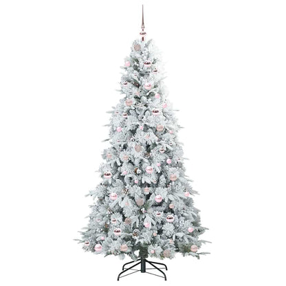 vidaXL Artificial Hinged Christmas Tree White 210 cm PE and PVC - 51514