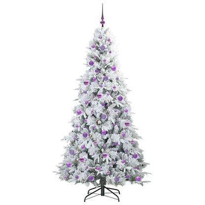vidaXL Artificial Hinged Christmas Tree White 210 cm PE and PVC - 51522