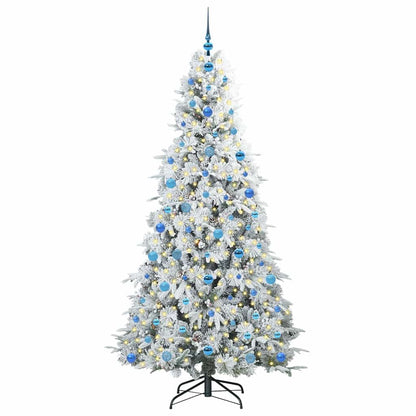 vidaXL Artificial Hinged Christmas Tree White 210 cm PE and PVC - 51523