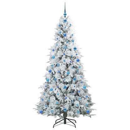 vidaXL Artificial Hinged Christmas Tree White 210 cm PE and PVC - 51523