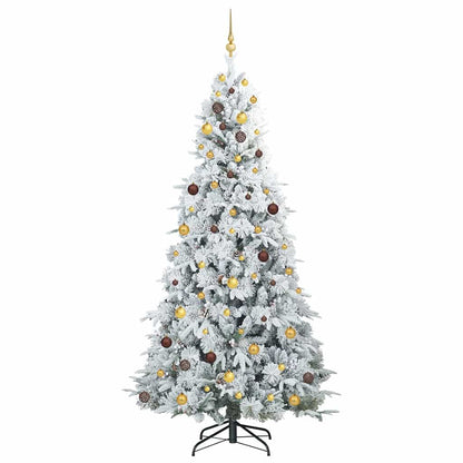 vidaXL Artificial Hinged Christmas Tree White 240 cm PE and PVC - 51543
