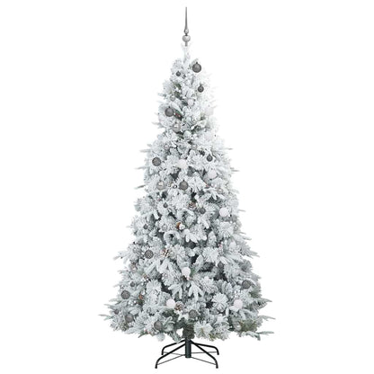 vidaXL Artificial Hinged Christmas Tree White 240 cm PE and PVC - 51550